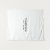 White Personalized – Your Logo & Text Here タペストリー (正面(横))