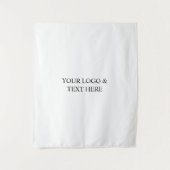 White Personalized – Your Logo & Text Here タペストリー (正面)