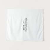 White Personalized – Your Logo & Text Here タペストリー (正面(横))