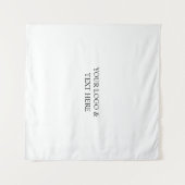 White Personalized – Your Logo & Text Here タペストリー (正面(横))
