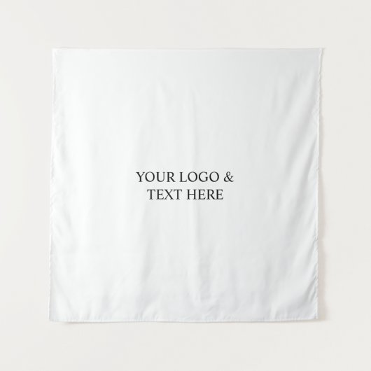 White Personalized – Your Logo & Text Here タペストリー (正面)