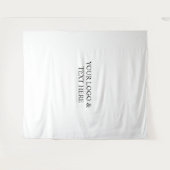 White Personalized – Your Logo & Text Here タペストリー (正面(横))