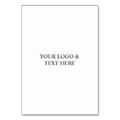 White Personalized – Your Logo & Text Here テーブルナンバー (正面)