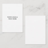 White Personalized – Your Logo & Text Here ノートカード (正面/裏面)