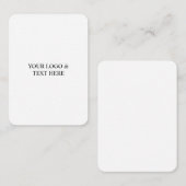 White Personalized – Your Logo & Text Here ノートカード (正面/裏面)