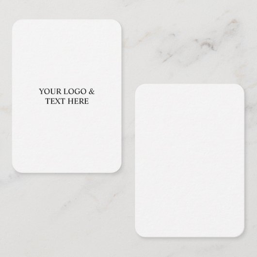 White Personalized – Your Logo & Text Here ノートカード (正面/裏面)