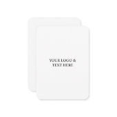 White Personalized – Your Logo & Text Here ノートカード (正面/裏面インサイチュ)