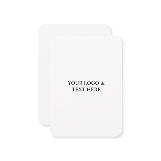 White Personalized – Your Logo & Text Here ノートカード (正面/裏面インサイチュ)
