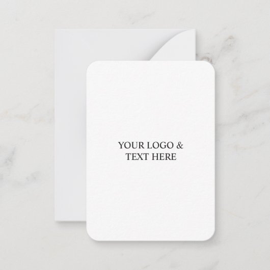 White Personalized – Your Logo & Text Here ノートカード (正面)