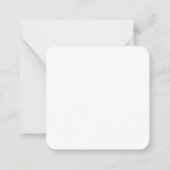 White Personalized – Your Logo & Text Here ノートカード (裏面)