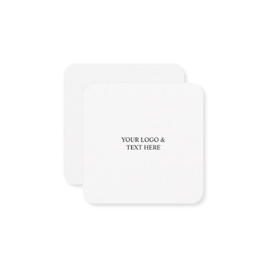 White Personalized – Your Logo & Text Here ノートカード (正面/裏面インサイチュ)