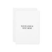 White Personalized – Your Logo & Text Here ノートカード (正面/裏面インサイチュ)