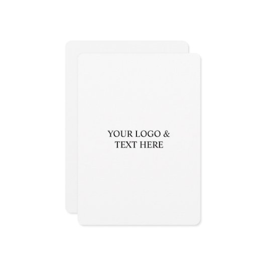 White Personalized – Your Logo & Text Here ノートカード (正面/裏面インサイチュ)