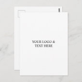 White Personalized – Your Logo & Text Here ポストカード (正面/裏面)