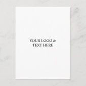 White Personalized – Your Logo & Text Here ポストカード (正面)