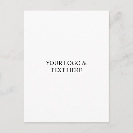 White Personalized – Your Logo & Text Here ポストカード (正面)
