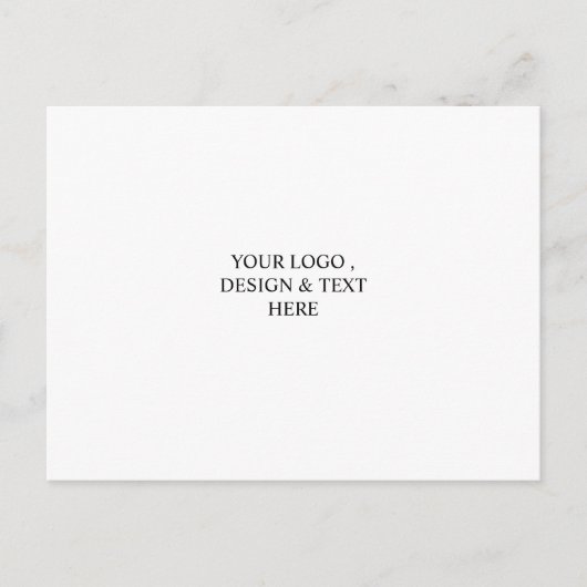 White Personalized – Your Logo & Text Here ポストカード (正面)