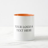 White Personalized – Your Logo & Text Here マグカップ (中央)