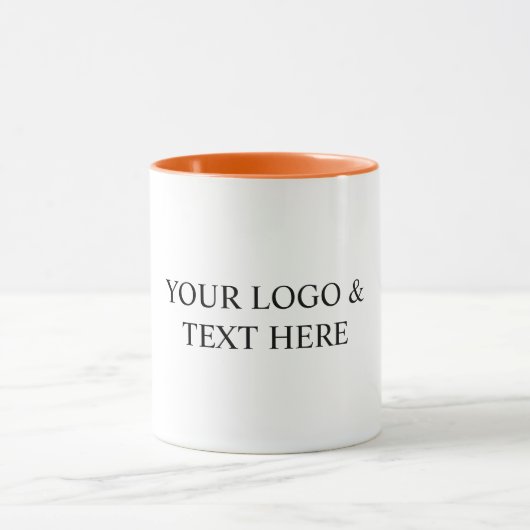 White Personalized – Your Logo & Text Here マグカップ (中央)