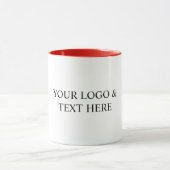 White Personalized – Your Logo & Text Here マグカップ (中央)