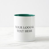 White Personalized – Your Logo & Text Here マグカップ (中央)