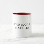 White Personalized – Your Logo & Text Here マグカップ (中央)