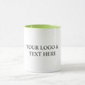 White Personalized – Your Logo & Text Here マグカップ (中央)