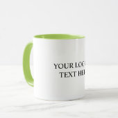 White Personalized – Your Logo & Text Here マグカップ (正面左)