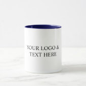 White Personalized – Your Logo & Text Here マグカップ (中央)