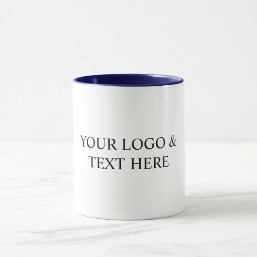 White Personalized – Your Logo & Text Here マグカップ (中央)