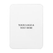 White Personalized – Your Logo & Text Here マグネット (縦)