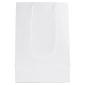 White Personalized – Your Logo & Text Here ミディアムペーパーバッグ (裏面)