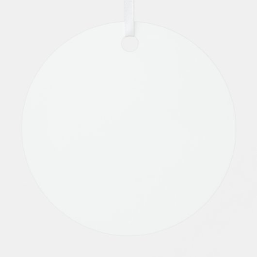White Personalized – Your Logo & Text Here メタルオーナメント (裏面)