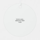 White Personalized – Your Logo & Text Here メタルオーナメント (正面)
