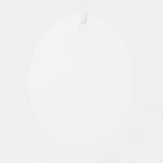 White Personalized – Your Logo & Text Here メタルオーナメント (裏面)