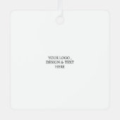 White Personalized – Your Logo & Text Here メタルオーナメント (正面)