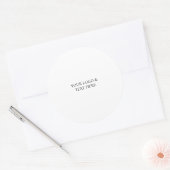 White Personalized – Your Logo & Text Here ラウンドシール (封筒)