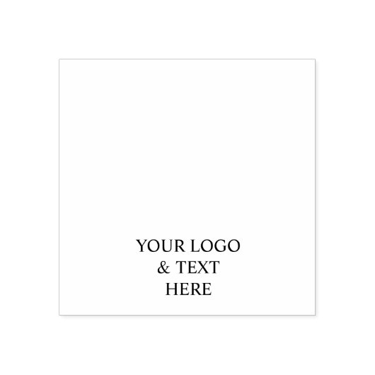 White Personalized – Your Logo & Text Here ラバースタンプ (インプリント)