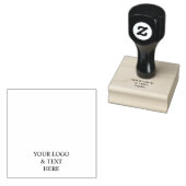 White Personalized – Your Logo & Text Here ラバースタンプ (押印)