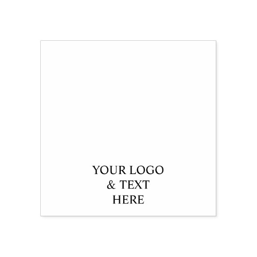 White Personalized – Your Logo & Text Here ラバースタンプ (インプリント)