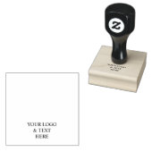 White Personalized – Your Logo & Text Here ラバースタンプ (押印)