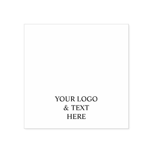 White Personalized – Your Logo & Text Here ラバースタンプ (インプリント)