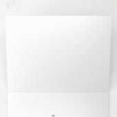 White Personalized – Your Logo & Text Here 三つ折りカード (内部最初)