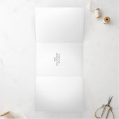 White Personalized – Your Logo & Text Here 三つ折りカード (内部)