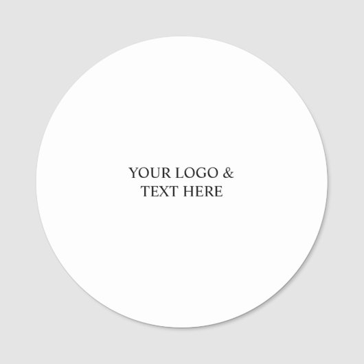 White Personalized – Your Logo & Text Here 名札 (正面)