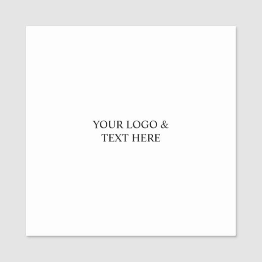 White Personalized – Your Logo & Text Here 名札 (正面)