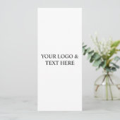 White Personalized – Your Logo & Text Here 招待状 (スタンド正面)