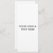 White Personalized – Your Logo & Text Here 招待状 (正面/裏面)