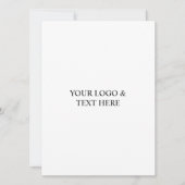 White Personalized – Your Logo & Text Here 招待状 (正面)