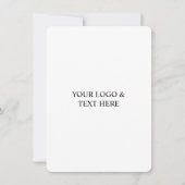 White Personalized – Your Logo & Text Here 招待状 (正面)